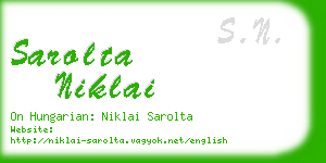 sarolta niklai business card